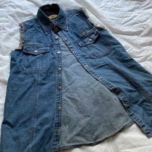 Harley Davidson Biker Denim Vest